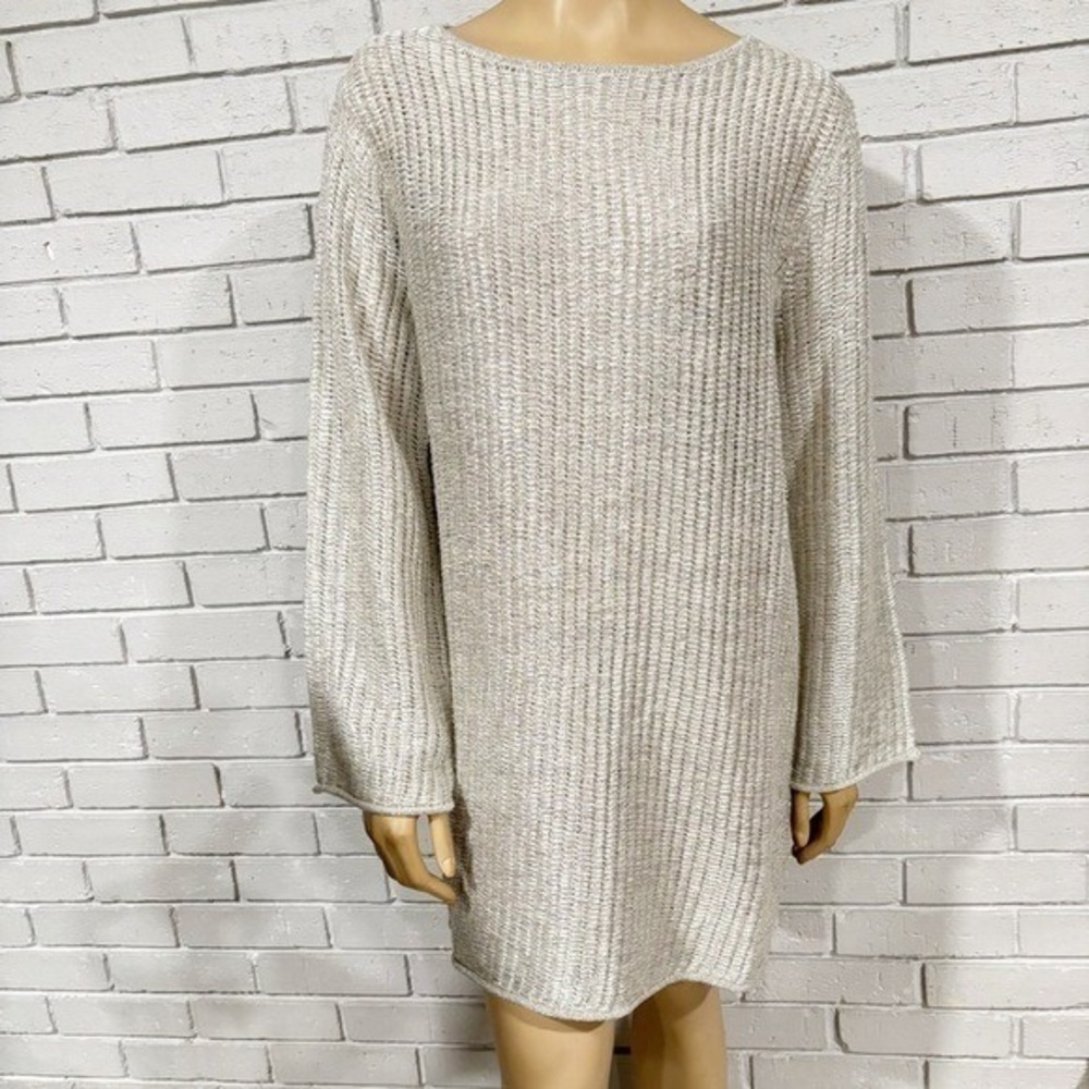 J.Crew Collection metallic‎ open-weave sweater-dress - Size Medium